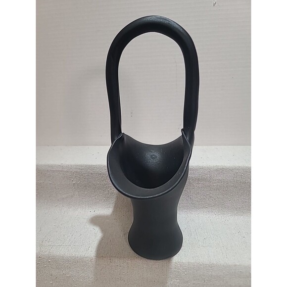 Antique Circa 1920's TIFFIN Brides Basket 11" Satin Black Glass Flower Girl - Picture 3 of 7